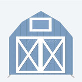 Aperturee Aperturee Blue White Farm Barn Door Arch Party Decor Backdrop